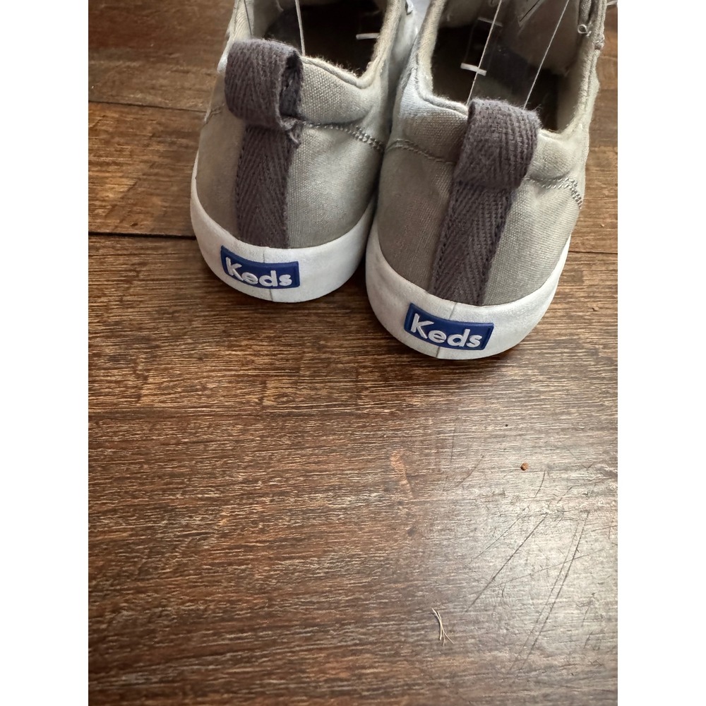 Keds Women's Canvas Lace Up Sneakers Gray Taupe Size 8.5 Casual Comfort Shoes - Picture 3 of 7